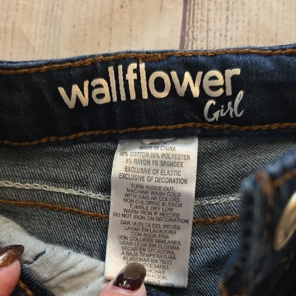 Wallflower Navy Kids Jeans with Embellished Pockets